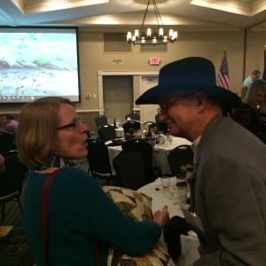 People at event talking